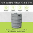 thumbnail image 2 of Good Ideas RW50 Rain Wizard 50gal Plastic Rain Barrel Water Collector, Gray, 2 of 9