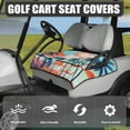 thumbnail image 3 of Whosucclay Palm Tree Pattern Golf Cart Seat Cover, 4 Front Storage Pockets Thick Blanket for Most 2-Seat Golf Carts Soft Golf Cart Seat Protector, 52.36"x 32.28", 3 of 7