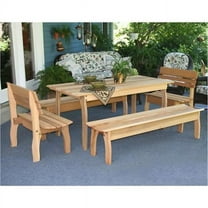 94 x 32 in. Cedar Gathering Dining Set