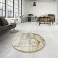 thumbnail image 4 of Ahgly Company Machine Washable Indoor Square Traditional Camel Brown Area Rugs, 8' Square, 4 of 7