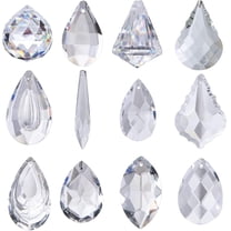 12PCS Crystal Sun Catchers Indoor Window Glass Prism Balls Rainbow Maker Decor