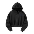 thumbnail image 4 of Sudadera recortada para mujer, ropa deportiva, sudadera con capucha suave para otoño e invierno, sudaderas con capucha para deportes, desplazamientos, XL, 4 of 8