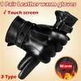thumbnail image 3 of XOXODG 1 Pair High Quality Full Finger Black Riding Gloves Men PU Leather Glove Winter Warm Touch Screen Gloves, 3 of 4