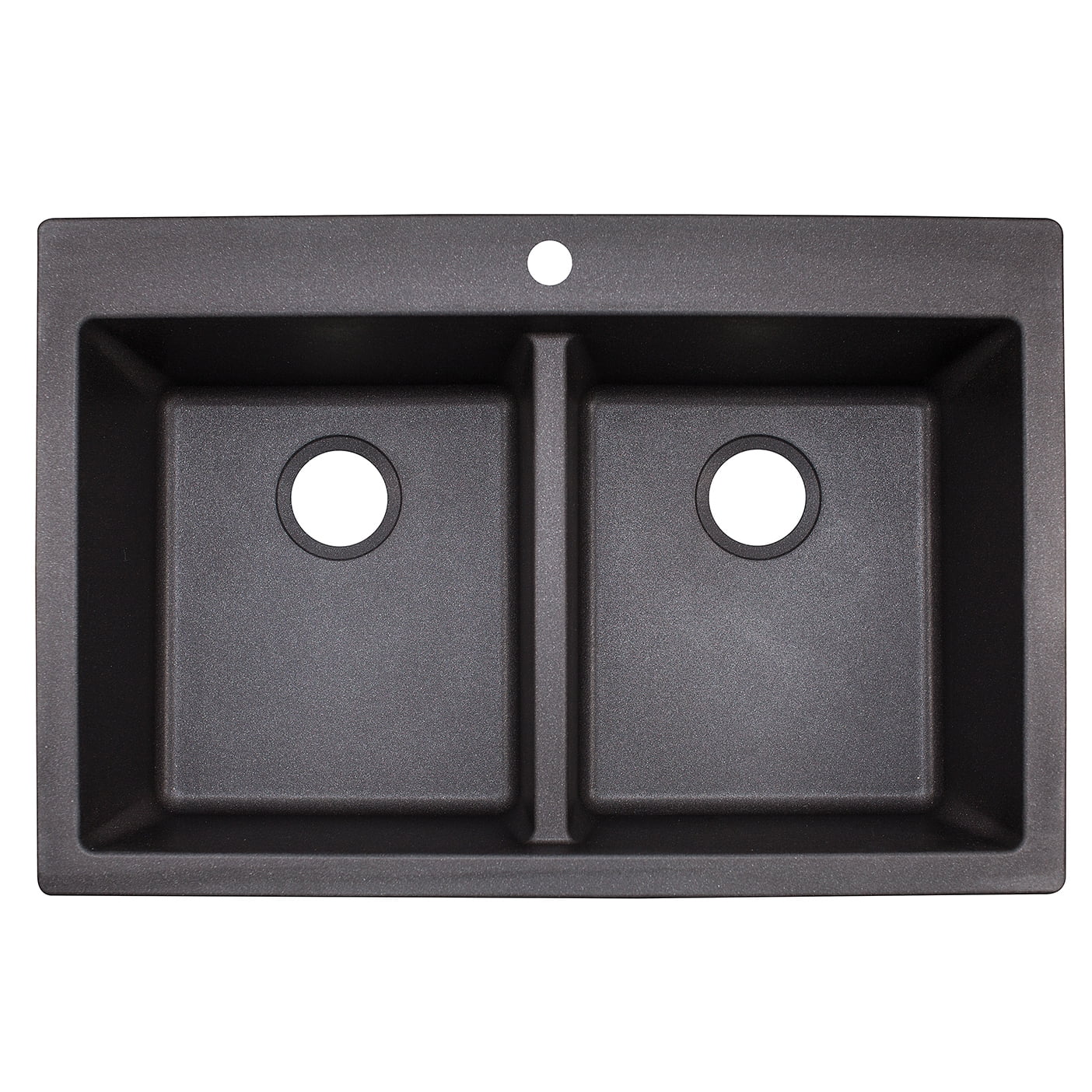 Franke DIG62D91GRA 33" X 22" Primo Granite Graphite 1 Hole Double Bowl