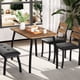 thumbnail image 3 of Diseño clásico compacto - Conjunto de comedor 4 personas - Mesa rectangular con banco tapizado y 2 sillas con respaldo - Estructura metálica - comedores o apartamentos - Color clásico, 3 of 8