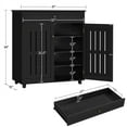 thumbnail image 3 of Yaheetech Armoire de Rangement pour Chaussures à 4 Niveaux Réglable avec 1 Tiroir pour Couloir, Noir, 3 of 6