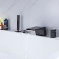 thumbnail image 2 of 4-Hole Roman Tub Trim in Matte Black, Deck Mounted Bathroom Bathtub Filler with Hand Shower, 2 of 5