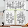 thumbnail image 3 of LALILO Kitchen Curtains and Valances Set of 3 36" Magic Window Treatment Tiers for Window Decor, 3 of 5