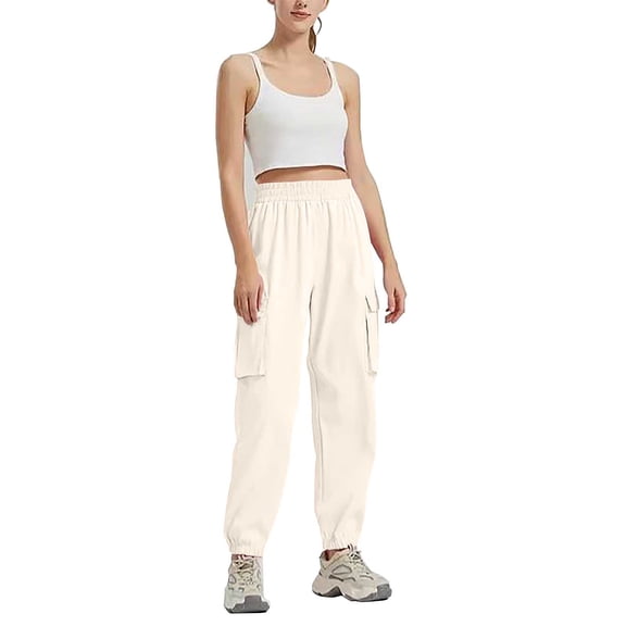yunLCZ Wide Leg Pants Woman Womens Cargo Pants Lightweight Hiking Pants Summer Casual Joggers