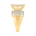 thumbnail image 3 of 10kt Yellow Gold Womens Baguette/Princess-Cut Round Cubic-Zirconia Fashion Bridal Anniversary Engagement Wedding Ring, Womens Size: 7, 3 of 3
