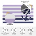 thumbnail image 4 of Anchor Purple Doormat Outdoor Entrance 24"x36", Modern Navy Blue White Striped Nautical Absorb Moisture Dirt Door Mats, Non-Slip Rubber Backing Floor Mats Indoor, Low-Profile Front Door Rugs, 4 of 9