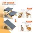 thumbnail image 4 of VEVOR Escaleras de madera para mascotas/escalones para mascotas, escalera de madera plegable 2 en 1 para camas, sofás y coches, escaleras y rampa para perros con 2 escalones para mascotas pequeñas, 4 of 10