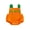 Orange, variant on Infant Baby Girls Boys Easter Romper 0 3 6 12 18 Months Sleeveless Embroidery Carrot Bodysuit Overalls