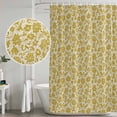 thumbnail image 4 of Yelllow Floral Shower Curtain Set - 72" x 78" Washable Bathtub Curtain with 12 Hooks, Vintage Rustic Plants Flowers Spring Waterproof Fabric Stall Shower Curtains for Bathroom/Bathtub Décor, 4 of 6