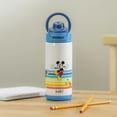 thumbnail image 6 of Zak Designs 14oz Kids Straw Water Bottle, Stainless Steel Double Wall Insulated Lincoln Bottle with Easy-Open Locking Spout Cover for Travel, Built in Carry Handle, Mickey Mouse, 6 of 9