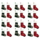 thumbnail image 1 of Mini medias navideñas a cuadros con copos de nieve, medias colgantes navideñas para decoraciones para fiesta de Navidad, 1 of 5