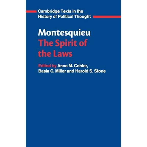 Pre-Owned Montesquieu: The Spirit of the Laws (Paperback) 0521369746 9780521369749