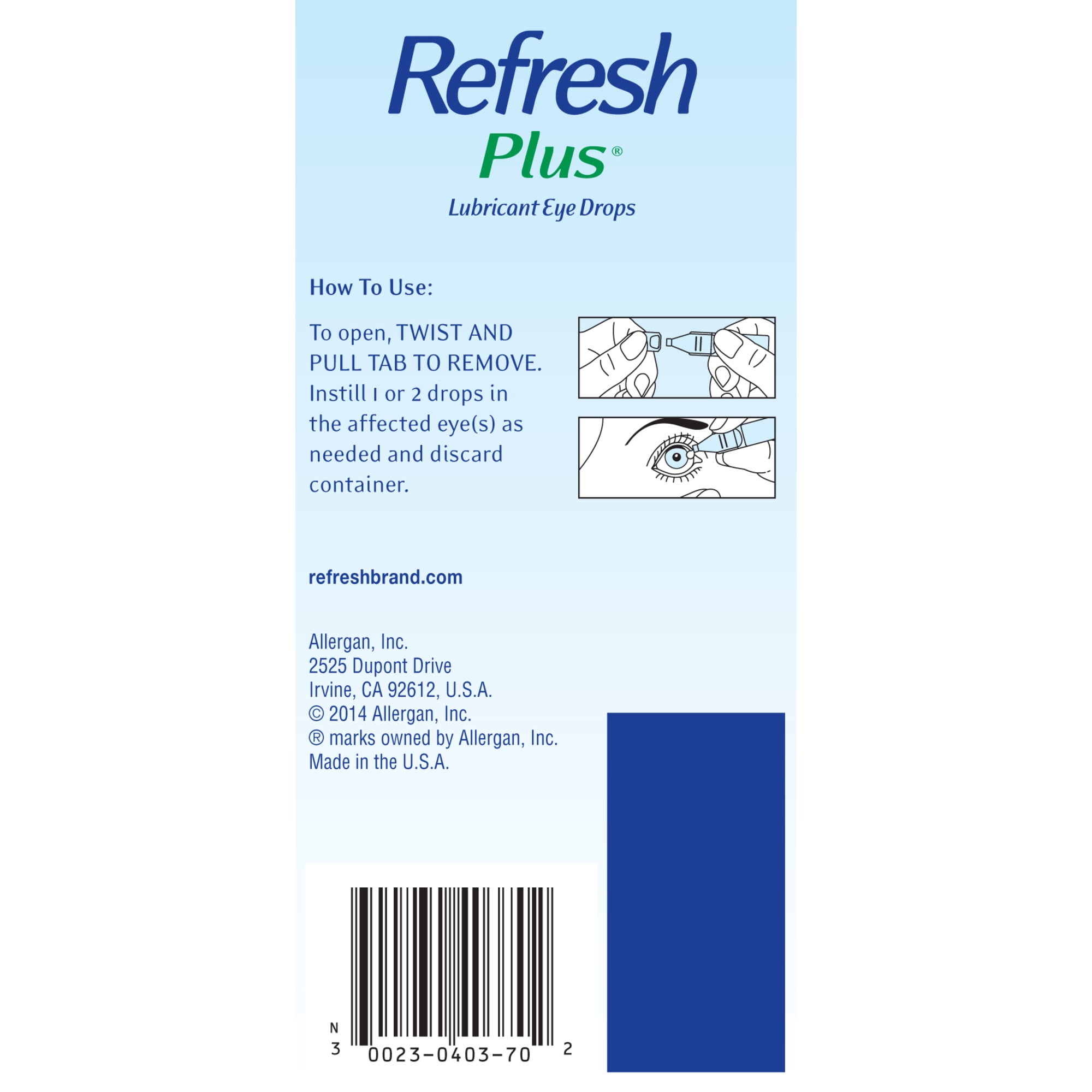 Refresh Plus NonPreserved Lubricant Eye Drops 70 Kuwait Ubuy