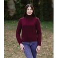thumbnail image 3 of SAOL Aran Women's Irish Sweater 100% Merino Wool Fisherman Cable Knit Turtleneck Pullover Made in Ireland, 3 of 5
