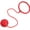 Red, variant on Ankle Skip Ball for Kids, Single Leg Swing Rotating Jumping Ring, Skip Ball for Outside, Kid Exercise Skip Toy Activity for School Break Camping Beach