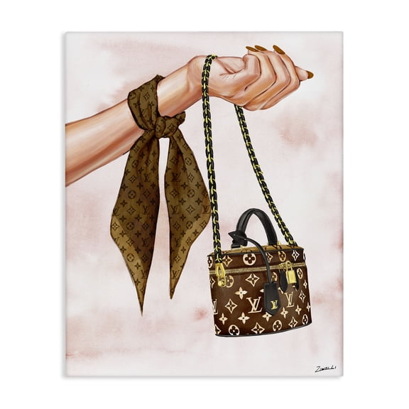 Stupell Industries Trendy Handbag on Wrist Fashion Painting Wrapped Canvas Art Print Wall Art, 16 x 20
