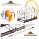 thumbnail image 5 of Estante para ollas en forma de M, compartimentos ajustables para almacenar utensilios de cocina personalizables, organizador de tapa para cajón de cocina, promueve la limpieza y el orden en su cocina, 5 of 5
