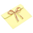 thumbnail image 1 of Envelope with Knot 6.8" x 5", 10Pcs Greeting Card Invitation Envelope with Ribbon for Invitations and Greeting Cards Gift Christmas Birthday Party, Yellow, 1 of 7