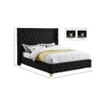 thumbnail image 3 of Meridian Furniture Savan Black Velvet Full Bed, 3 of 15