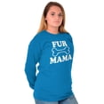 thumbnail image 2 of Fur Mama Cute Pet Owner Cat Dog Mom Women Plus Size Long Sleeve Graphic Tee Brisco Brands 5X, 2 of 3