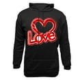 thumbnail image 5 of Goodeals Online Deals,Fashion Fleece Pullover Hoodies for Men Love Heart Print Hooded Teen Boys Trendy Sweatshirts Long Sleeve Drawstring Hoodie(Black,XXL), 5 of 5