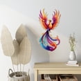 thumbnail image 5 of Firebird Phoenix Metal Wall Art with Colorful Design, Decorative Wall Decor, 5 of 9