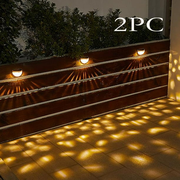 Garden Solar Lights Patio Decor Automatic Outdoor Fence Post Wall Mount Deck Lighting Ip55 Waterproof Warm White For Walkway Yard Stair Path 2 Pack W16728 Com Garden Solar Lights Patio Decor, Backyard Solar Lights For Fence