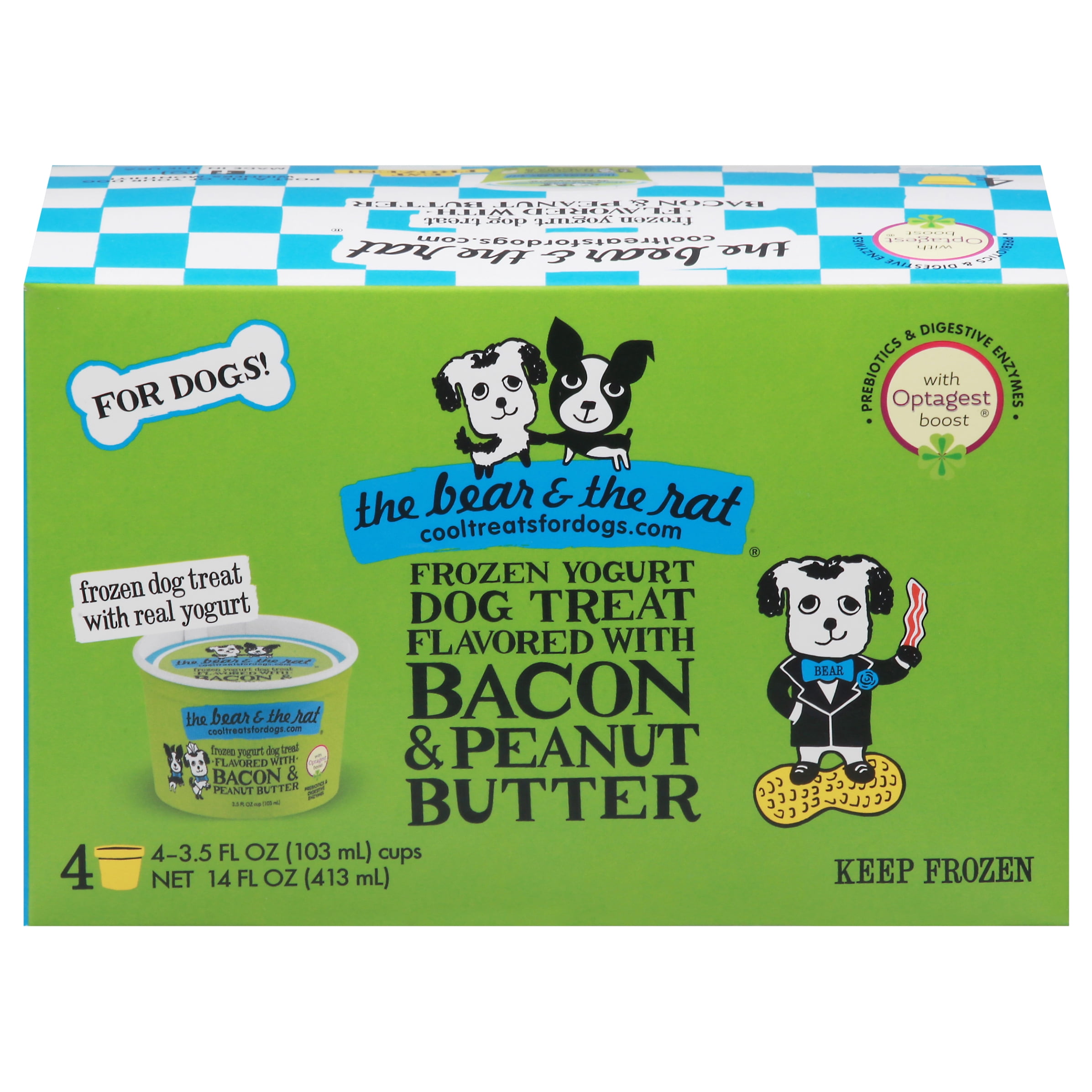 The Bear and The Rat Frz Yog Dog Treat with Bacon & Peanut Butter, 3.5 fl oz