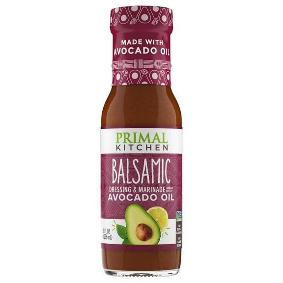 Primal Kitchen Balsamic Vinaigrette & Marinade , 8 fl oz, Pack of 4