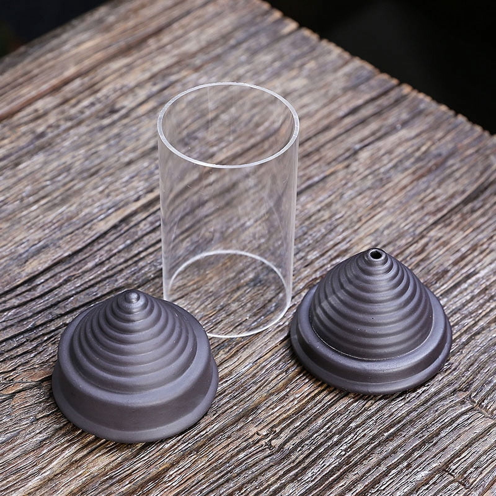 Hourglass Reflux Incense Burner Waterfall Incense Holder Bracket Glass Windshield for Yoga Office Home Decoration Deodorant