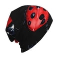 thumbnail image 6 of Naloa Beautiful Red Ladybug Soft Beanie Hat, Knit Beanie Daily Beanie in Fine Knit for Women Men Winter Travel, Outdoor, 6 of 7