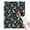 Black Dinosaurs Leaves, variant on Black Dinosaurs Leaves Pattern Blanket,Comfortable Soft Flannel Throw Blanket,All Season,Warm Lightweight Blankets for Sofa Bed Couch Living Room Chair,30"x40"