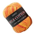 thumbnail image 3 of Kearding 50g/bola colorida de 3 capas de hilo hecho a mano DIY bufanda almohada manta tejer ganchillo hilo de algodón de leche Type11 NO11, 3 of 4