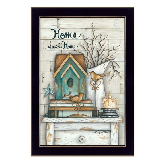 HomeRoots 20 x 14 x 1 in. Home Sweet Home 4 Black Framed Print Wall Art