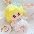 thumbnail image 7 of BAELLERT 20CM Naked Cotton Doll Toy Fluffy Yellow Hair Big Eyes Cute Anime Girl Doll Plushies Pretend Toy No Attribute Unfinished Cotton Stuffed Baby Doll Plush Toy Kids Girls Gift, 7 of 7