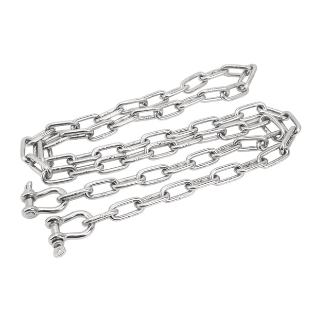 Cadena de ancla para barcos cadena de ancla fácil de usar de acero inoxidable 316 de alta durabilidad con extremos de eslabón de grillete doble de 5/16 pulgadas para barcos ANGGREK Otros