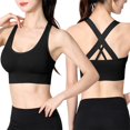 thumbnail image 3 of ibiyuan Sports Bras for Women Strappy Running Supportive High Impact Sports Bra with Sewn in Pads Seamless Breathable Wireless Bra, 3 of 6