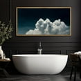 thumbnail image 3 of IDEA4WALL Extra Large Framed Canvas Print Wall Art Majestic Cumulus Clouds Artwork Nature Wilderness Antique Retro Fine Art Decorative Relax/Calm for Home Decoration - 60"x30", 3 of 5