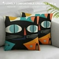 thumbnail image 3 of FUMJ Decorative Throw Pillow Covers  for Couch, Retro Funny Cat Set Square Pillows Cover Case for Cushions Sofa Bed Cushion and Living Room Farmhouse Outdoor Decoration, 3 of 5