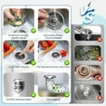 thumbnail image 4 of YOSUOPOC 3-in-1 Kitchen Sink Drain Strainer, 304 Stainless Steel Pop-Up Stopper for US 3-1/2" Drain, 4 of 8