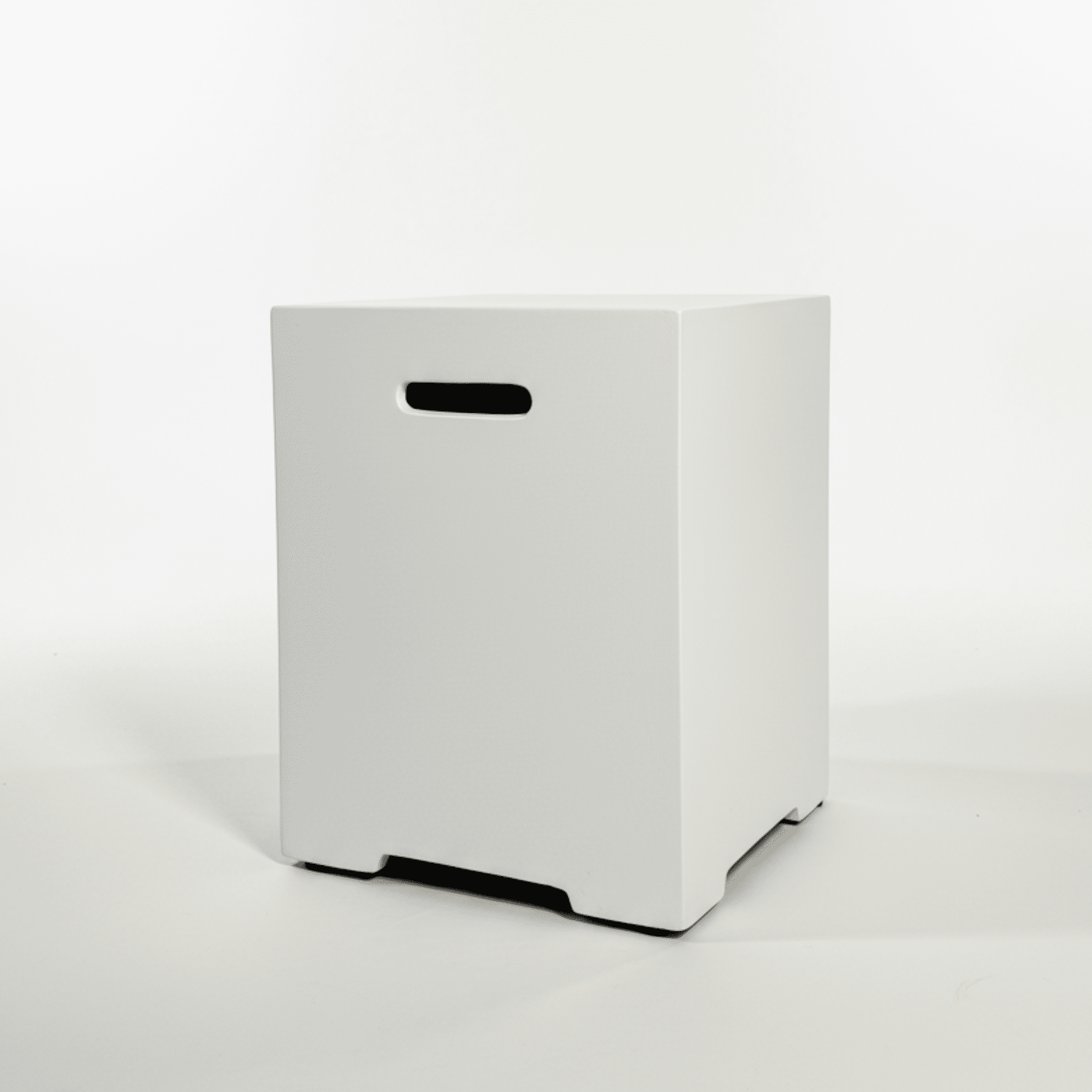 Propane Tank Cover 16 Inch, 20 LB Outdoor Tank Storage Hideaway Table for Gas Fire Pits, Concrete Tank Holder, Side Table, White