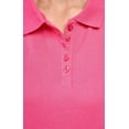 thumbnail image 5 of (2 pack) Turtle Bay New York Women's Short Sleeve Pique Knit Polo Shirt in Relaxed Fit Pocketless Jersey, 5 of 7