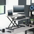 thumbnail image 3 of VIVO Gray Height Adjustable Standing Desk Monitor Riser, 32" Sit Stand Tabletop, 3 of 9