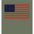 thumbnail image 2 of Americana United States Est 1776 Olive Adult Long Sleeve Hoodie-Medium, 2 of 3