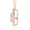 thumbnail image 2 of ANGARA Lab Grown Floating Diamond Pendant with Halo for Women in 14K Rose Gold (Size-6mm| Color-F-G| Clarity-VS) | April Birthstone, Anniversary, Jewelry Gift for Women | Lab-Grown Diamond Necklace, 2 of 6